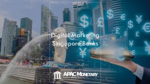 Singapore lion famous tourist spot with bank money symbols