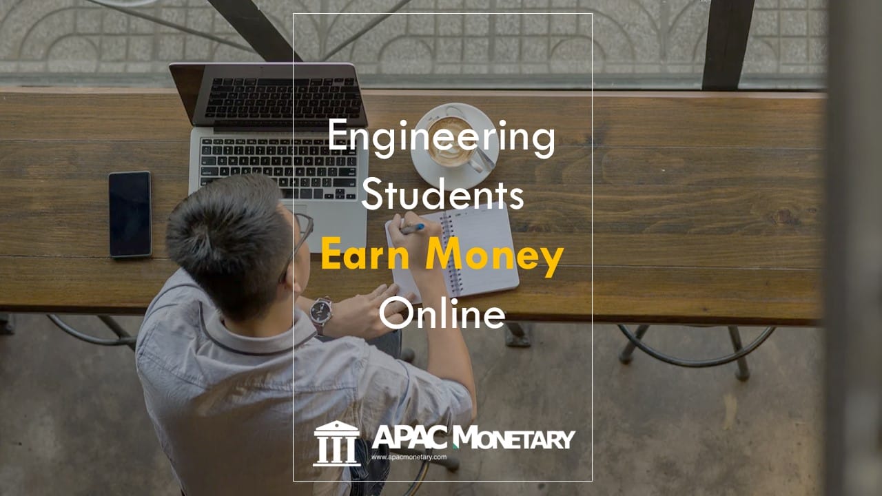civil engineering student working online for extra money - side hustle for college students