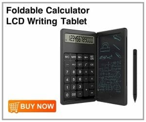 Foldable Calculator LCD Writing Tablet
