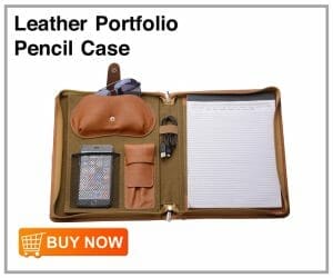Leather Portfolio Pencil Case