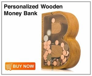 Personalized Wooden Money Bank