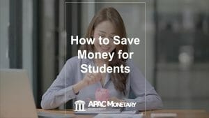 Filipino student with a piggy bank