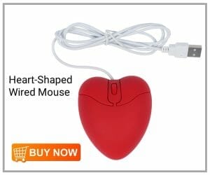 Heart-Shaped Wired Mouse